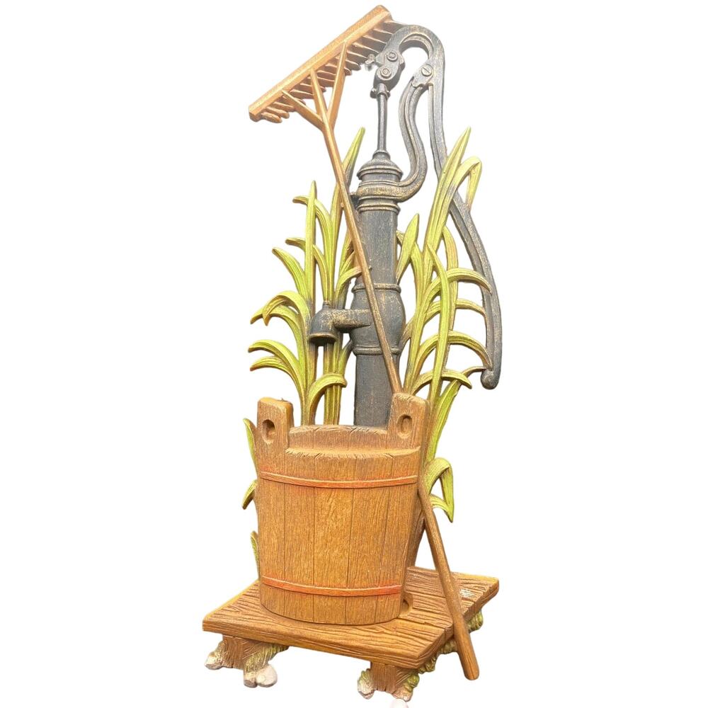 Vintage 1972 Burwood Water Pump Wall Art Home Interiors Country Farmhouse Decor